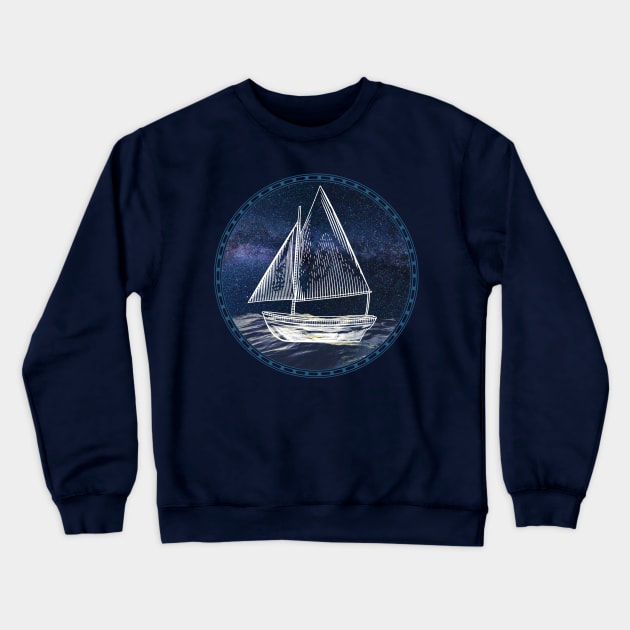 Sailboat Ocean Sailor Crewneck Sweatshirt by letnothingstopyou